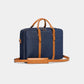 Cary Briefcase - Double - Navy and Tan