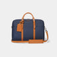 Cary Briefcase - Double - Navy and Tan
