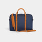 Cary Briefcase - Single - Navy and Tan