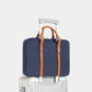 Cary Briefcase - Slim - Navy and Tan