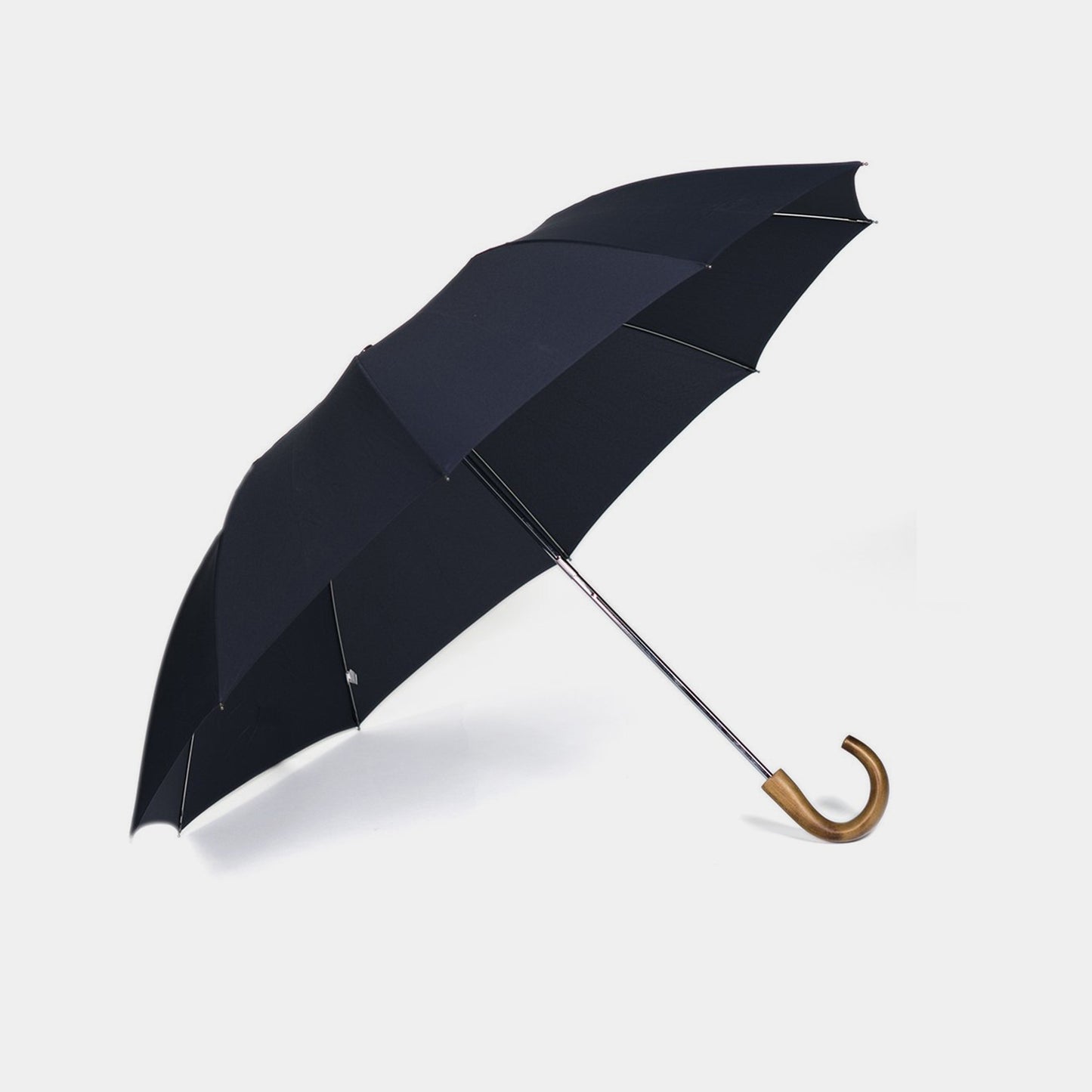 Fox Umbrellas - Navy - Maple Crook Handle